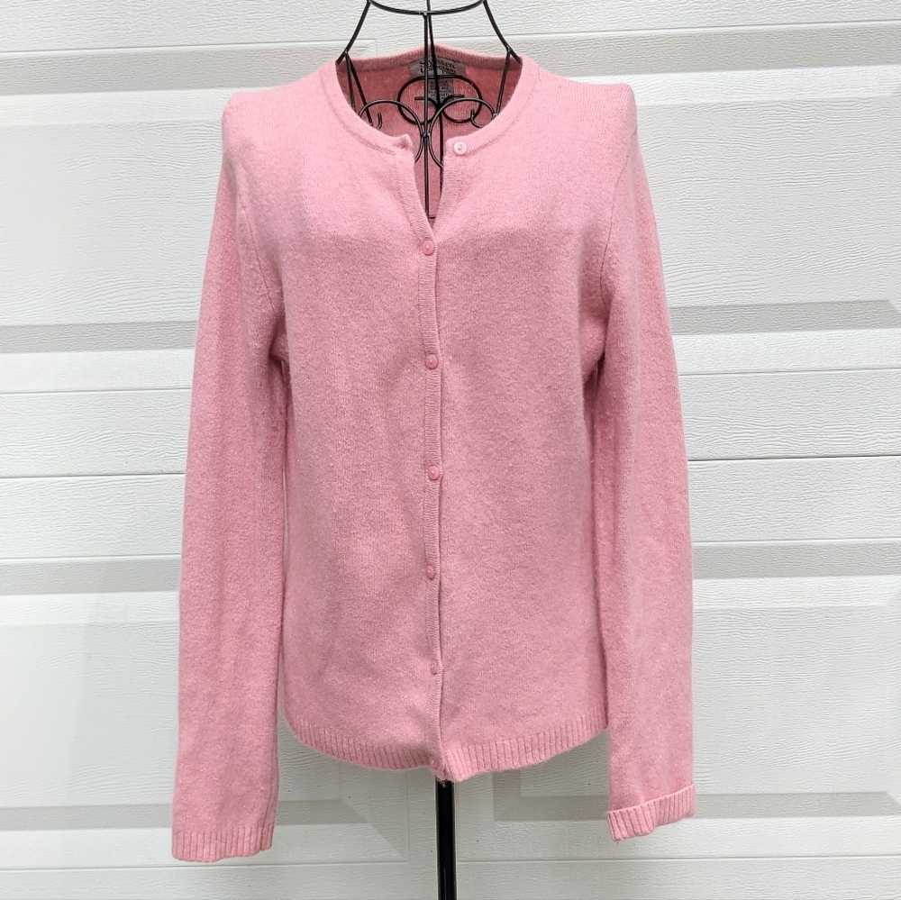 Style&co. Collection Petite pink button long sleeve cardigan
